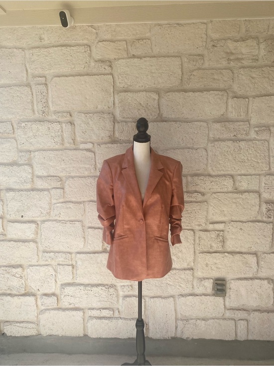 cinq a sept Jackets & Blazers - cinq a sept Kylie Single Button Faux Leather Blazer Sz 6